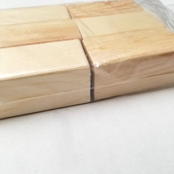 Pine Wood Craft Blocks Set of 6 Unfinished DIY Woodworking Carving - Picture 3 of 8